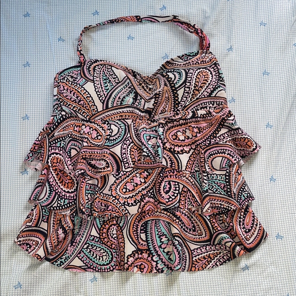 Island Escape Halter Tankini Top